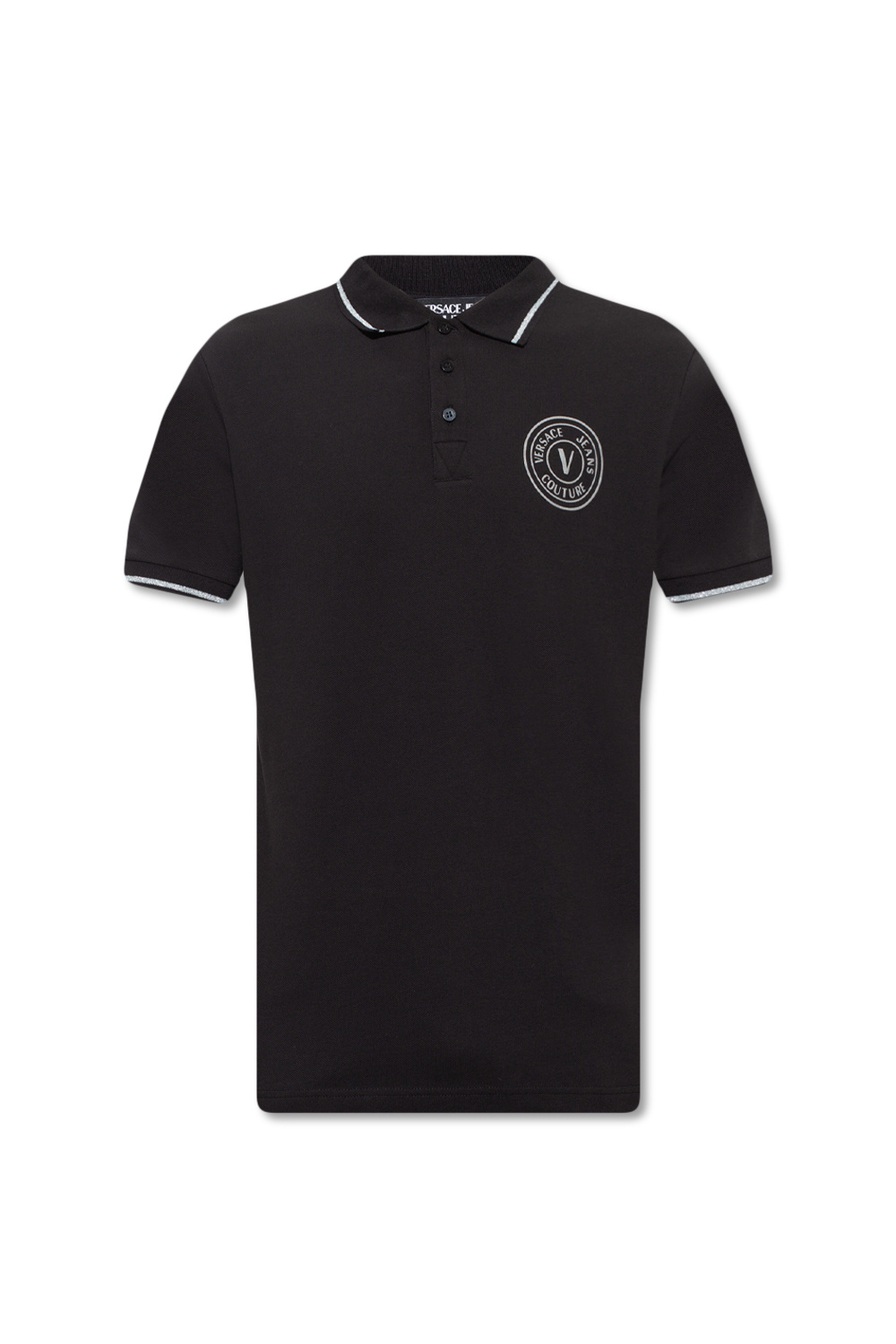 Versace Jeans Couture Men's V-Emblem Tipped shops Polo Shirt